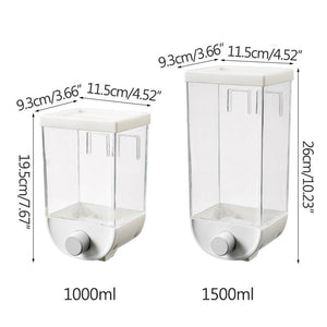 Wall-Mounted Cereal Storage Boxes, cool gadgets, kitchen hacks, kitchen haxxs, kitchen products, cereal box, food box, grain box, food storage